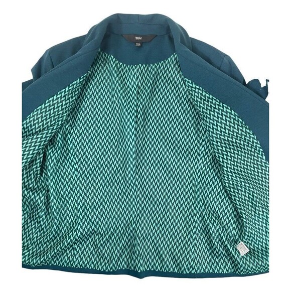 Mossimo Teal Knit Jersey Jacket Blazer Modern Day to Night Office Soft XXL - Picture 8 of 14
